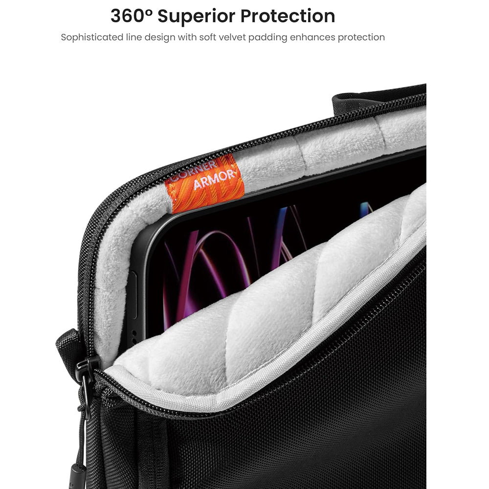 Veske for nettbrett maks. 12.9 tommer, Tomtoc, B30B1D1, Svart