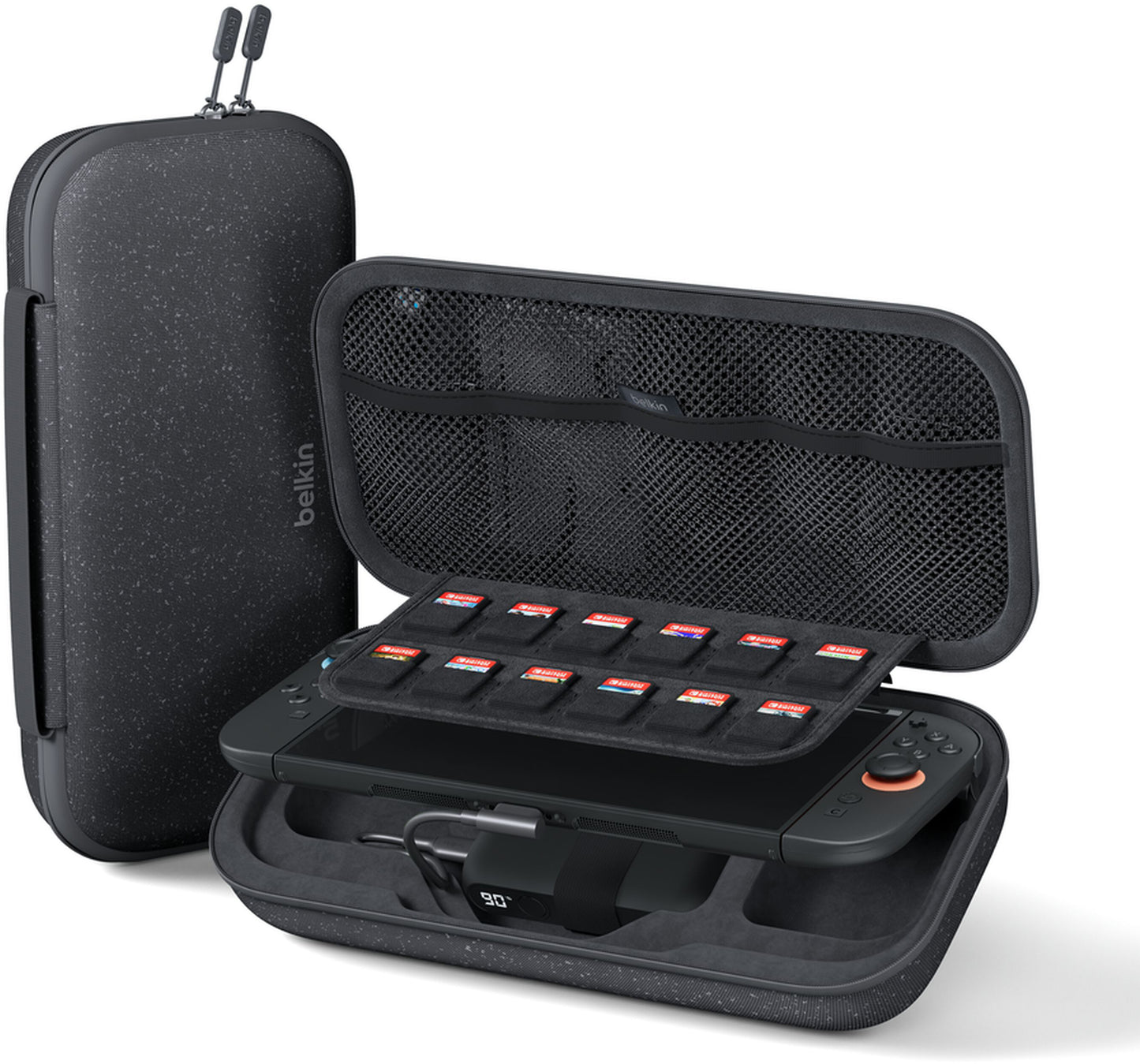 Belkin Charging Beskyttelsesveske for Nintendo Switch 2 / Switch / Switch OLED-konsoll, Grå ENA001hqCH-V2