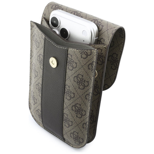 Universal telefonveske, Guess, 4G Classic Logo Stripe, Brun