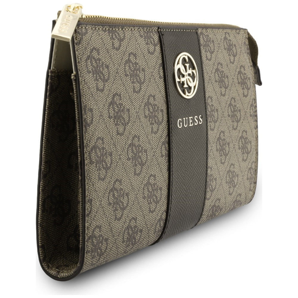 Universell telefonveske, Guess, 4G Round Classic Logo Stripe, brun