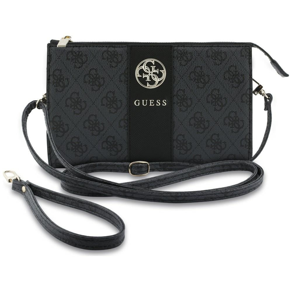 Universell telefonveske, Guess, 4G Round Classic Logo Stripe, svart
