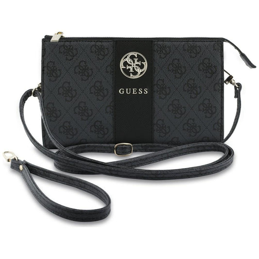 Universell telefonveske, Guess, 4G Round Classic Logo Stripe, svart