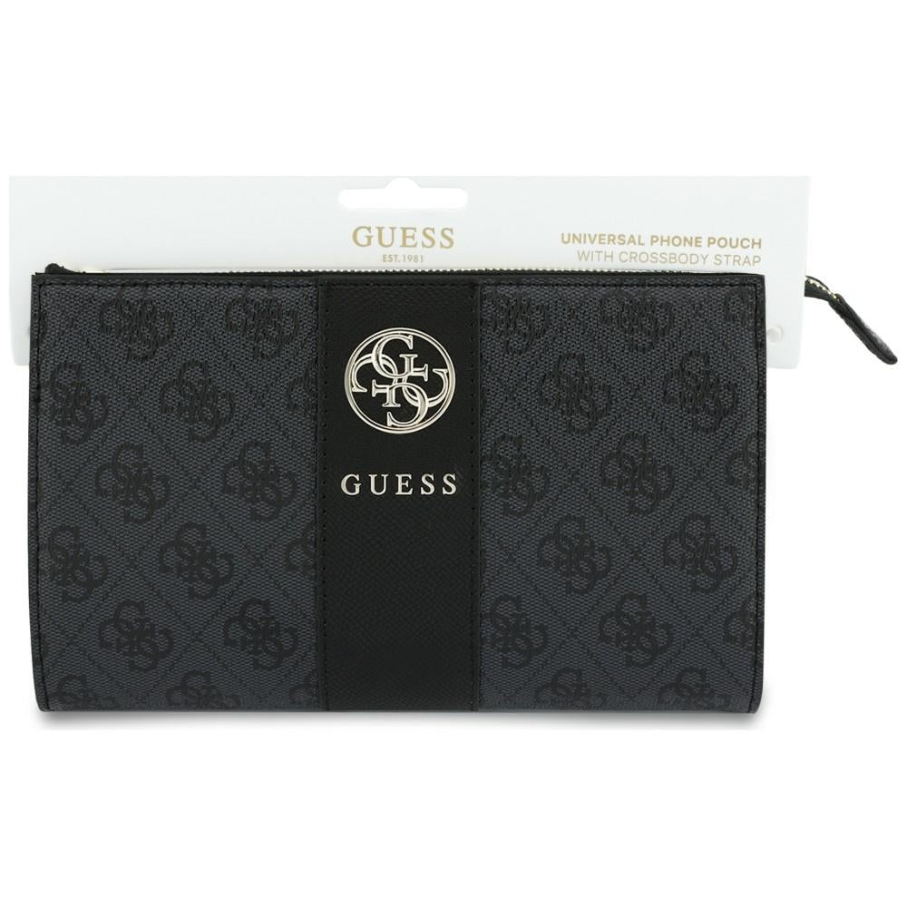 Universell telefonveske, Guess, 4G Round Classic Logo Stripe, svart