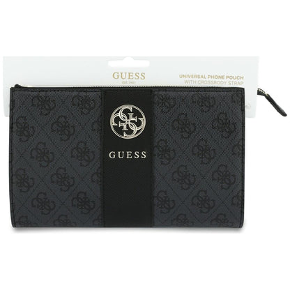 Universell telefonveske, Guess, 4G Round Classic Logo Stripe, svart