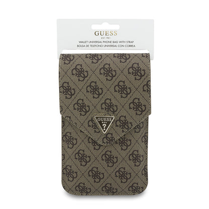 Universell Telefonveske, Guess, Fliptok Triangle 4G, Brun