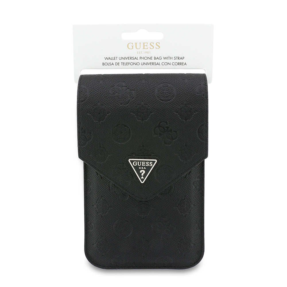 Universalveske for Telefon, Guess, Grained Peony, Svart