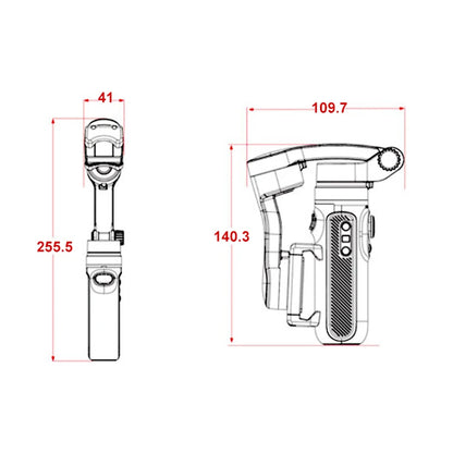 Gimbal Stabilisator Techsuit SK062, Grå