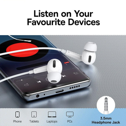 Handsfree 3.5mm Baseus Encok H18, Hvit