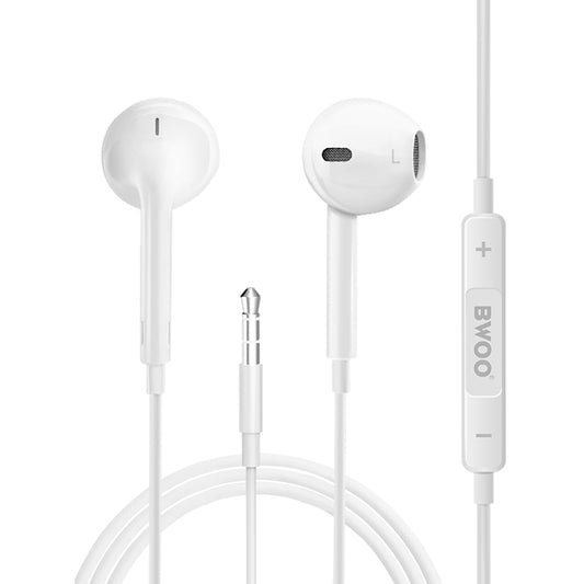 Handsfree 3,5 mm BWOO HF05, hvit
