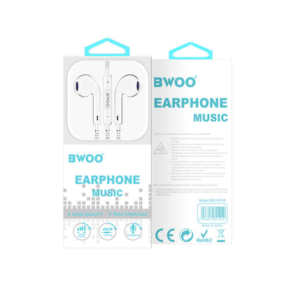 Handsfree 3,5 mm BWOO HF05, hvit