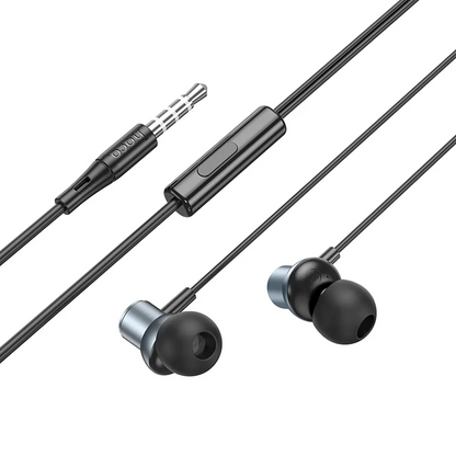 Handsfree 3,5 mm HOCO M110, Grå