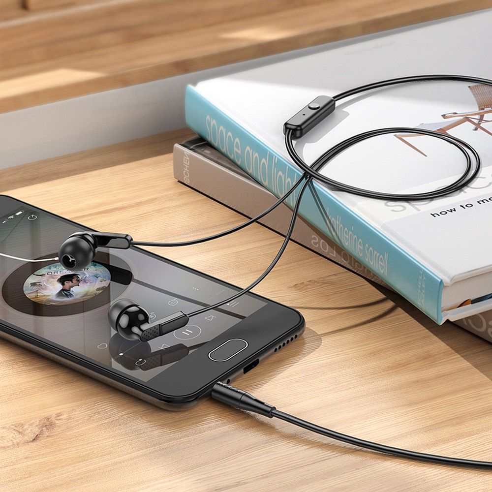 Handsfree 3.5mm HOCO M121, Svart