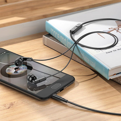 Handsfree 3.5mm HOCO M121, Svart