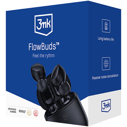 Handsfree Bluetooth 3MK FlowBuds, TWS, Svart