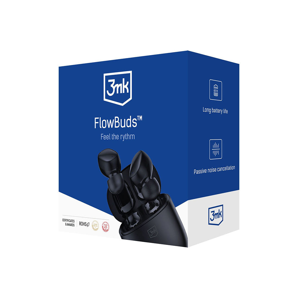 Handsfree Bluetooth 3MK FlowBuds, TWS, Svart