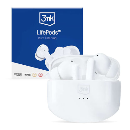 Bluetooth-håndfri 3MK LIFEPODS, TWS, ANC, Hvit