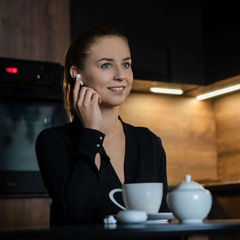 Bluetooth-håndfri 3MK LIFEPODS, TWS, ANC, Hvit