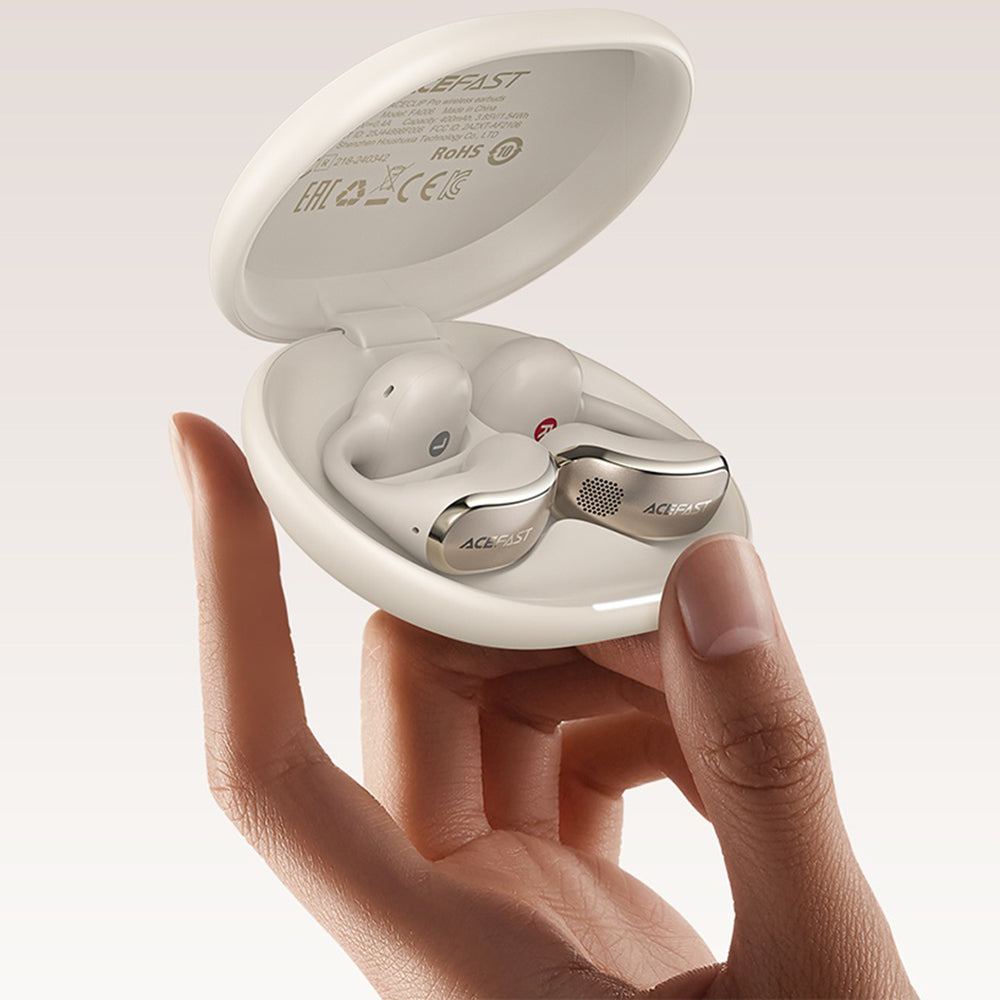 Handsfree Bluetooth Acefast Aceclip Pro, TWS, Svart