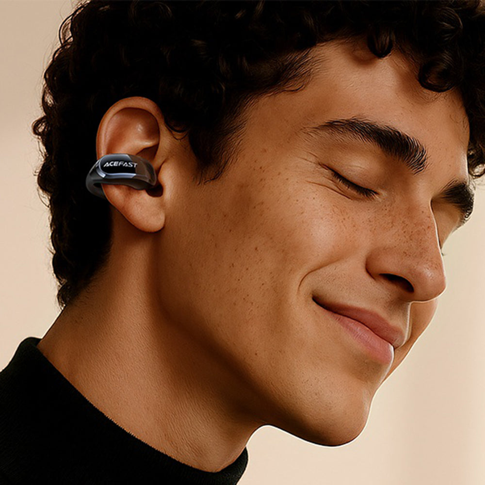 Handsfree Bluetooth Acefast Aceclip Pro, TWS, Svart