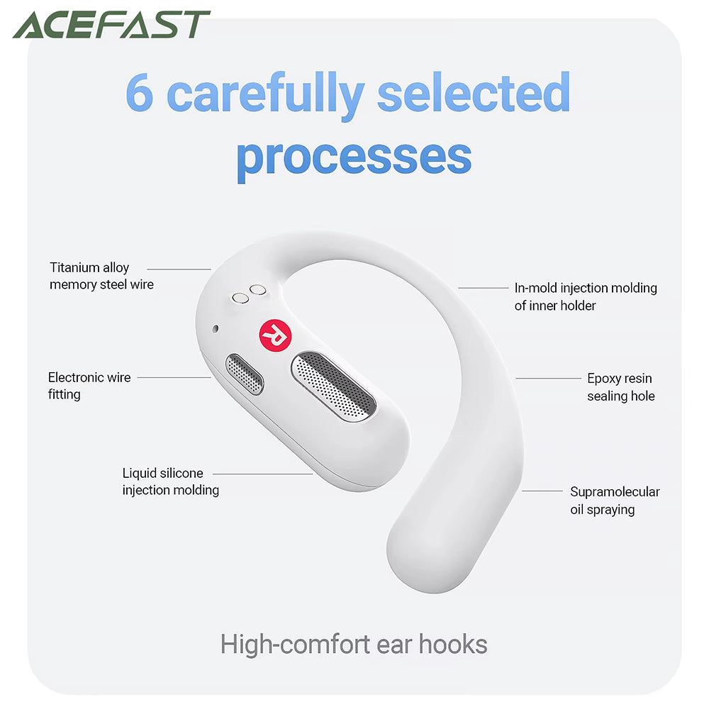 Handsfree Bluetooth Acefast FA002, TWS, Hvit