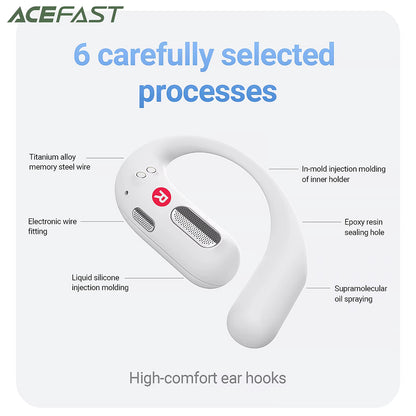 Handsfree Bluetooth Acefast FA002, TWS, Hvit