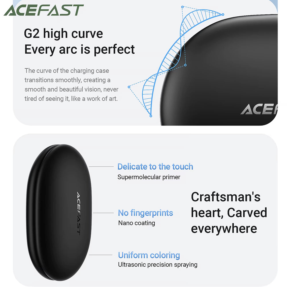 Handsfree Bluetooth Acefast FA002, TWS, Hvit