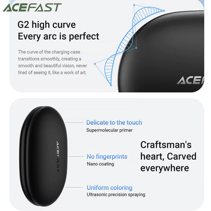 Handsfree Bluetooth Acefast FA002, TWS, Hvit