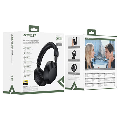 Handsfree Bluetooth Acefast H14, A2DP, ANC, Svart
