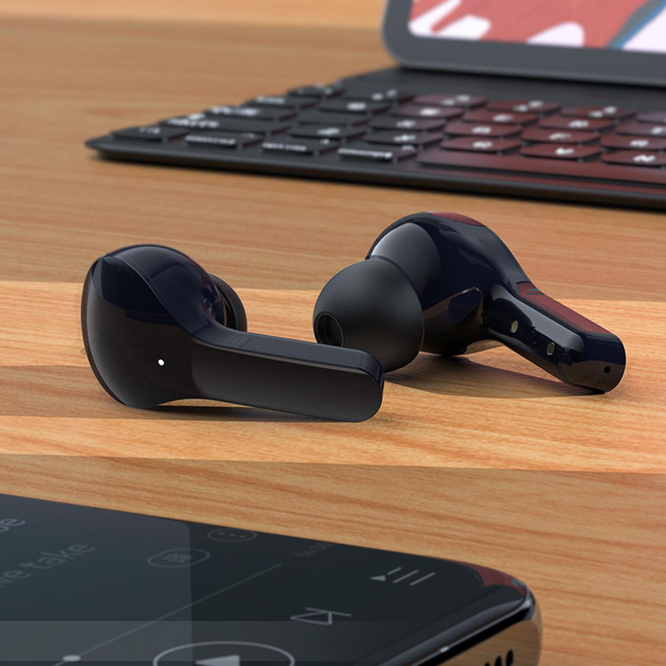 Handsfree Bluetooth Acefast T6, TWS, Marineblå