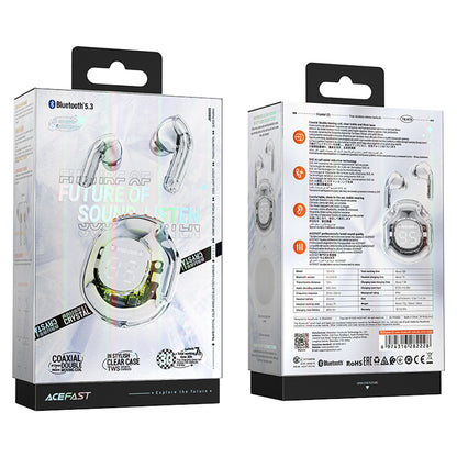 Handsfree Bluetooth Acefast T8, TWS, Hvit