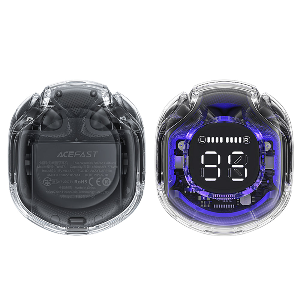 Handsfree Bluetooth Acefast T8, TWS, Svart