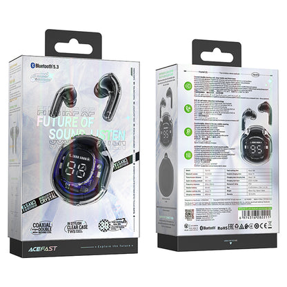 Handsfree Bluetooth Acefast T8, TWS, Svart