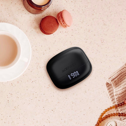 Handsfree Bluetooth Acefast W1, TWS, Svart