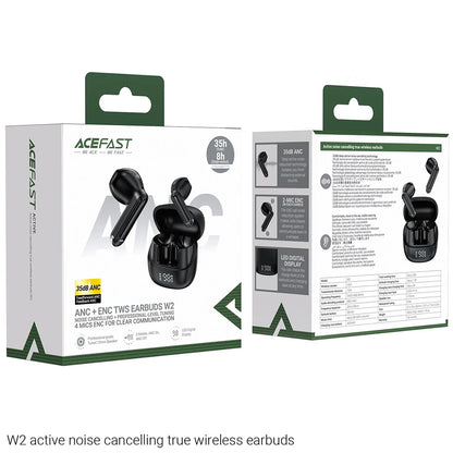 Handsfree Bluetooth Acefast W2, TWS, Svart