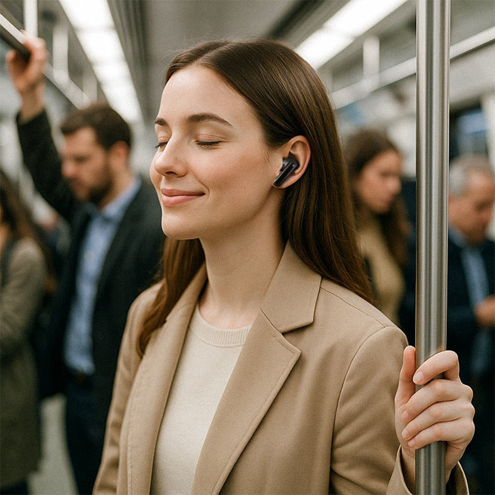 Handsfree Bluetooth Acefast W5, TWS, ANC, Svart