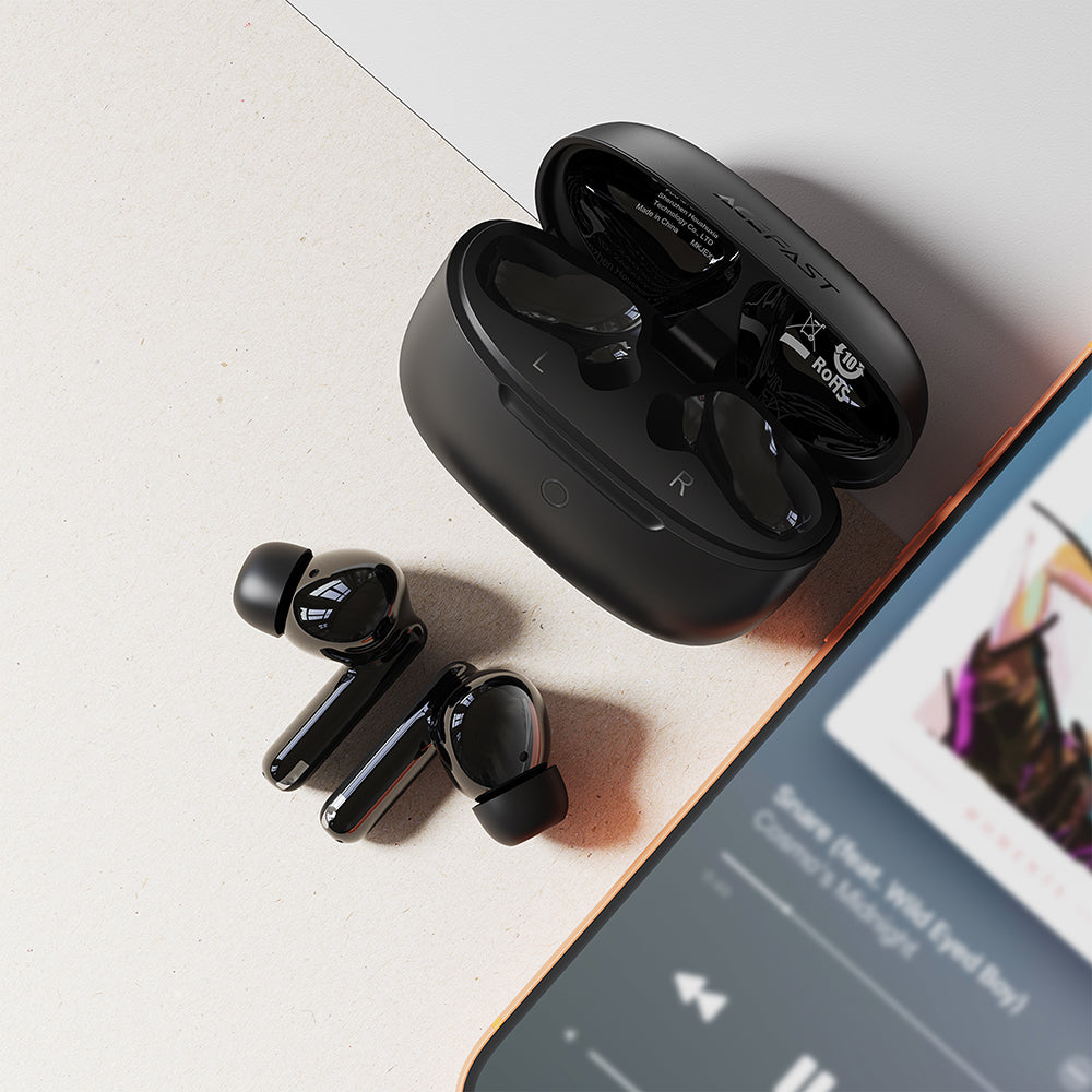 Handsfree Bluetooth Acefast W7, TWS, Svart