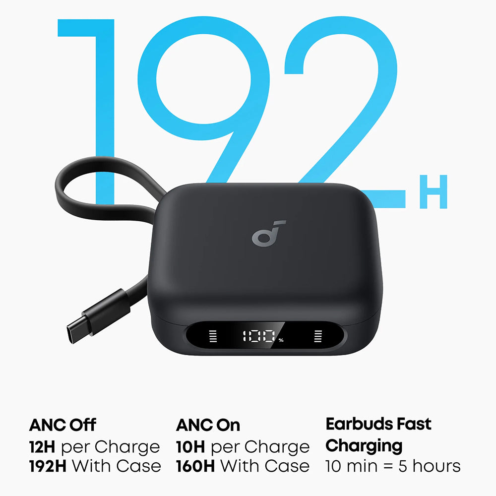 Handsfree Bluetooth Anker P41i, TWS, ANC, Svart A3937G11