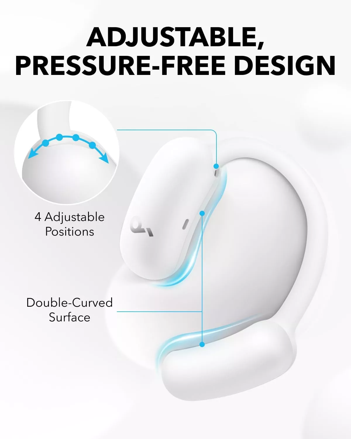 Handsfree Bluetooth Anker SoundCore AeroFit 2, TWS, Hvit A3874G21