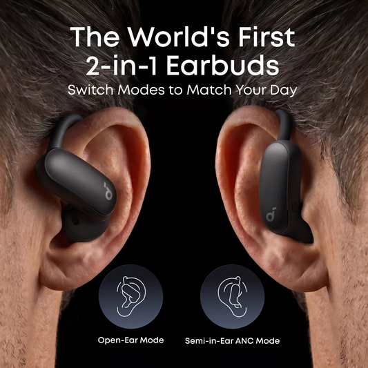 Handsfree Bluetooth Anker SoundCore AeroFit 2 Pro, TWS, ANC, MultiPoint, Svart A3875G11