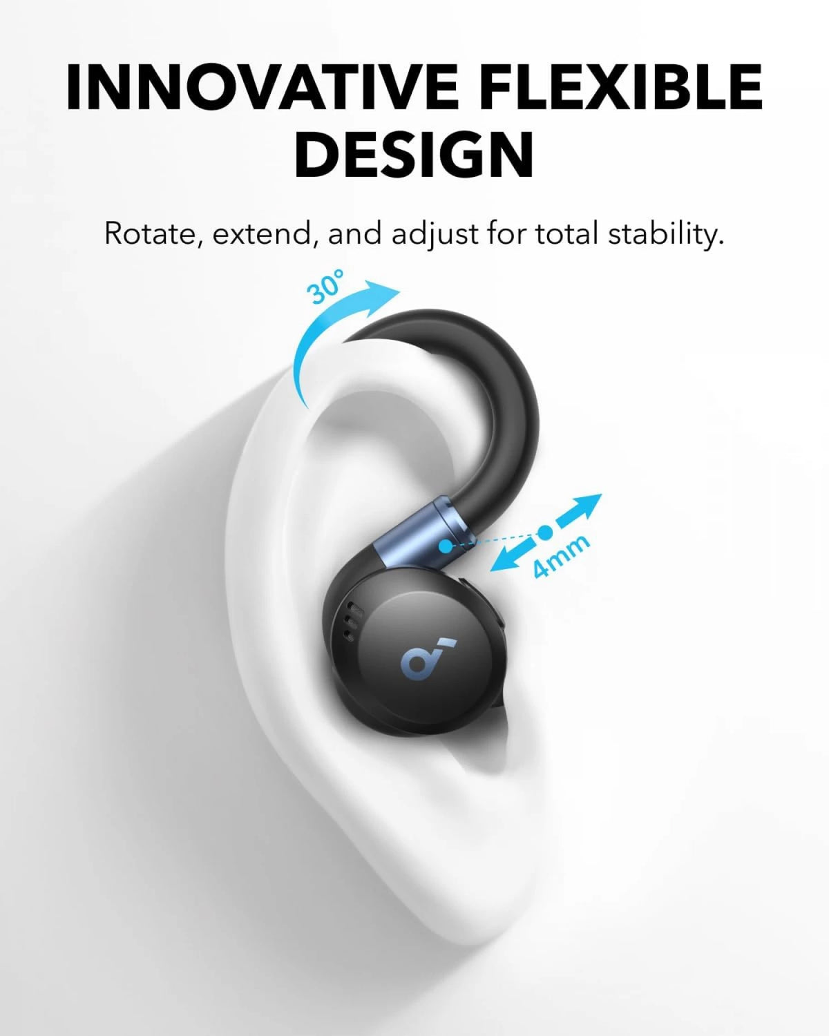 Anker Soundcore Sport X20 trådløse ørepropper med Bluetooth, TWS og ANC, svart A3968G11