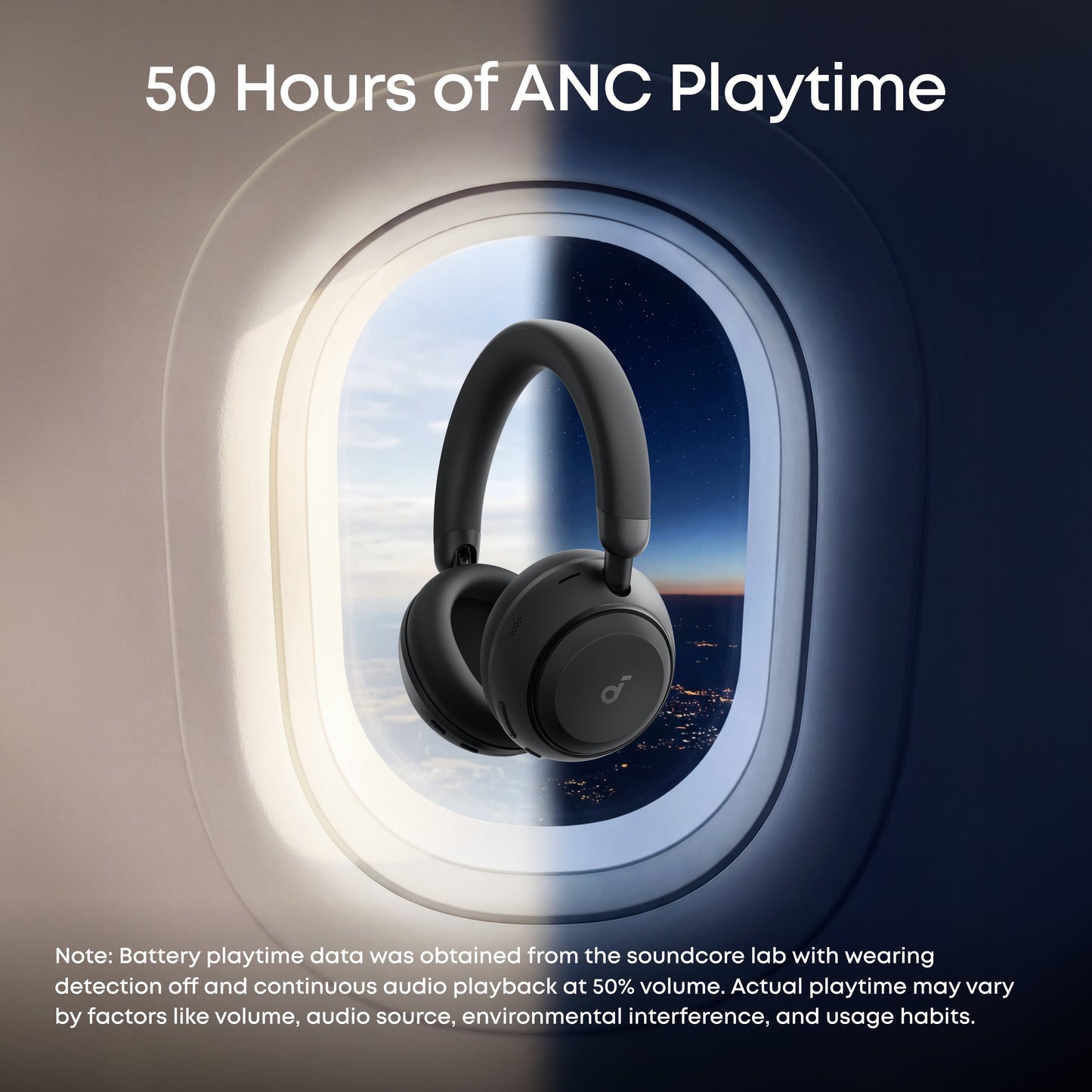 Handsfree Bluetooth Anker SoundCore Space 2, A2DP, ANC, Svart D1402G11
