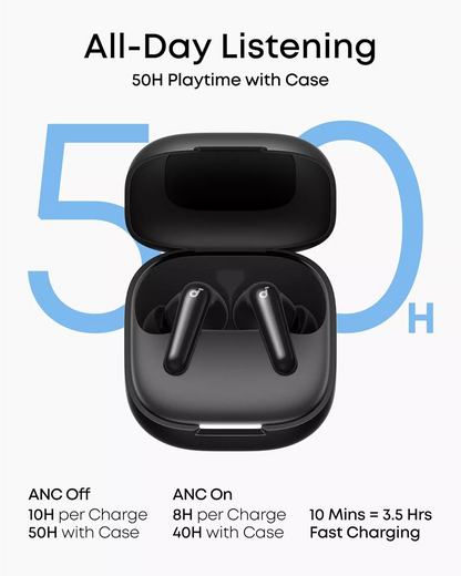 Handsfree Bluetooth Anker Soundcore R60i, TWS, ANC, Svart D1202G11