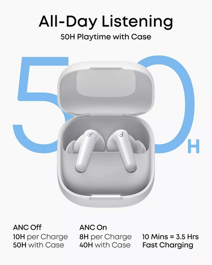 Handsfree Bluetooth Anker SoundCore R60i, TWS, ANC, Hvit D1202G21