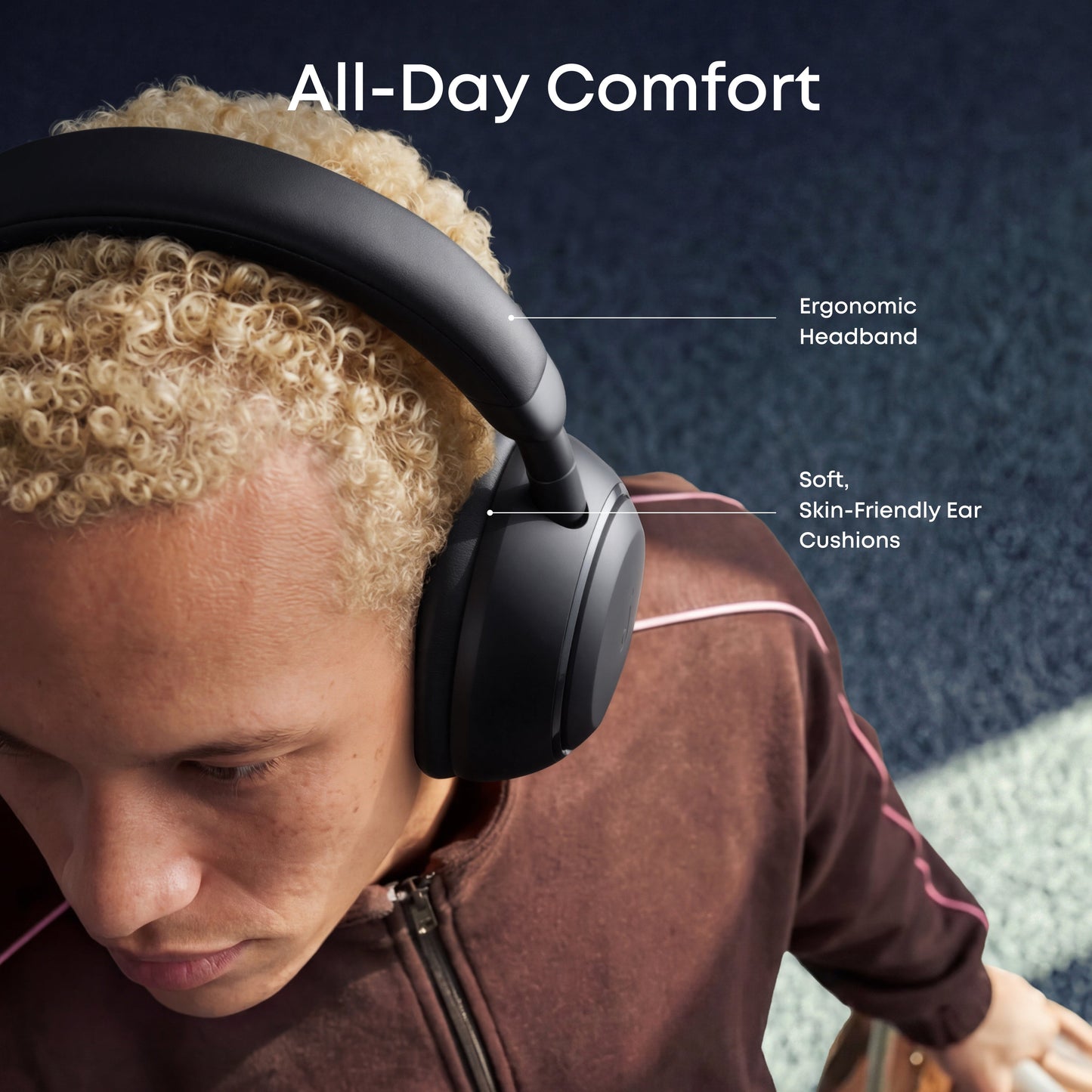 Handsfree Bluetooth Anker SoundCore Space 2, A2DP, ANC, Svart D1402G11