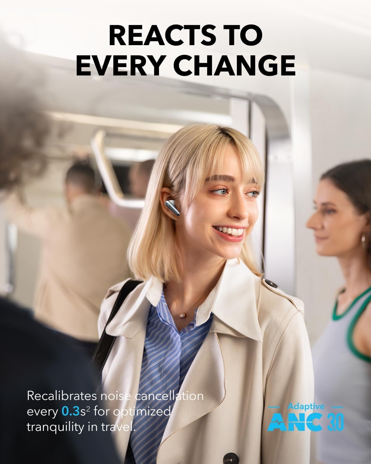 Handsfree Bluetooth Anker Soundcore Liberty 4 Pro, TWS, ANC, Hvit A3954G21