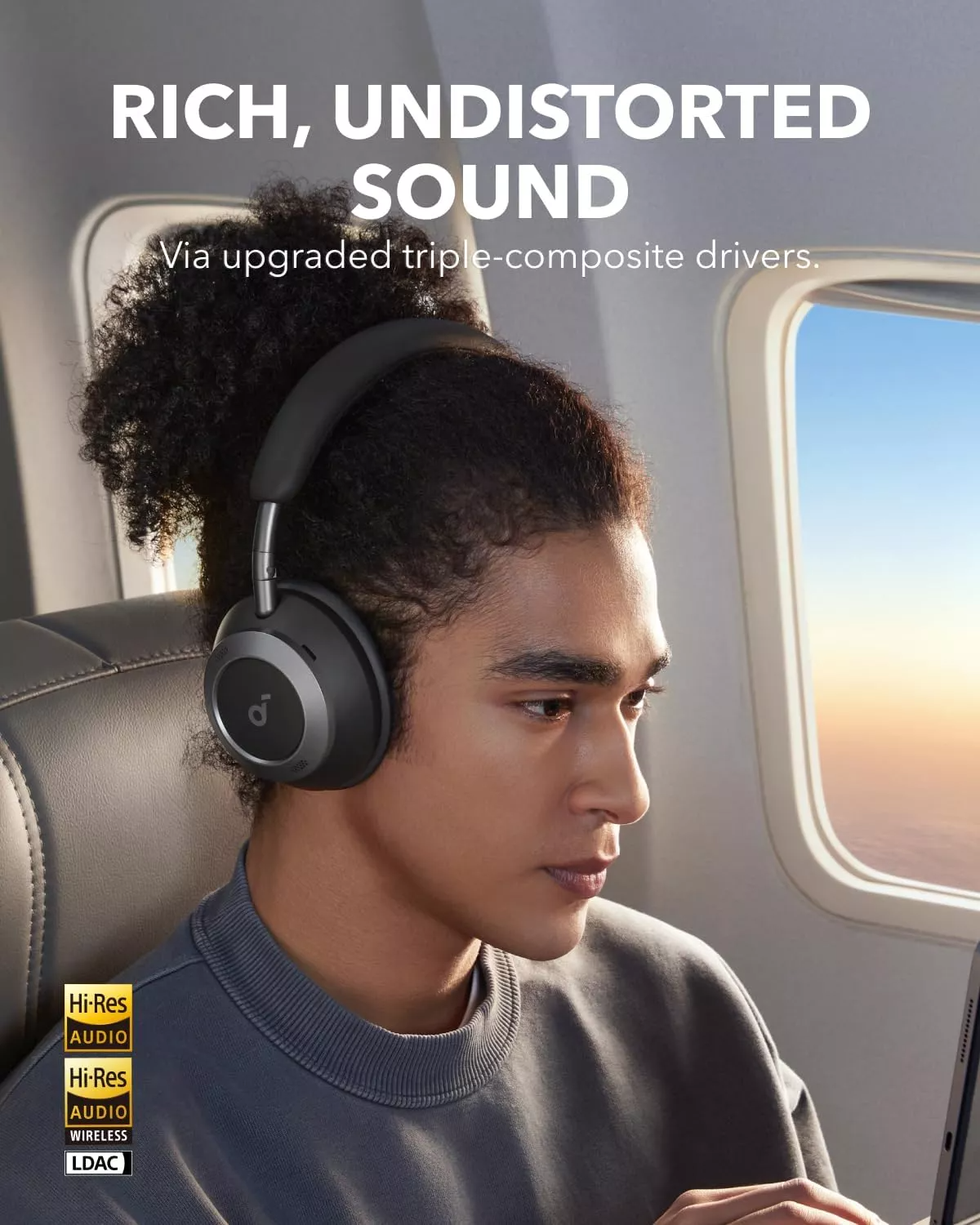 Handsfree Bluetooth Anker Soundcore Space One Pro, A2DP, ANC, Svart A3062G11