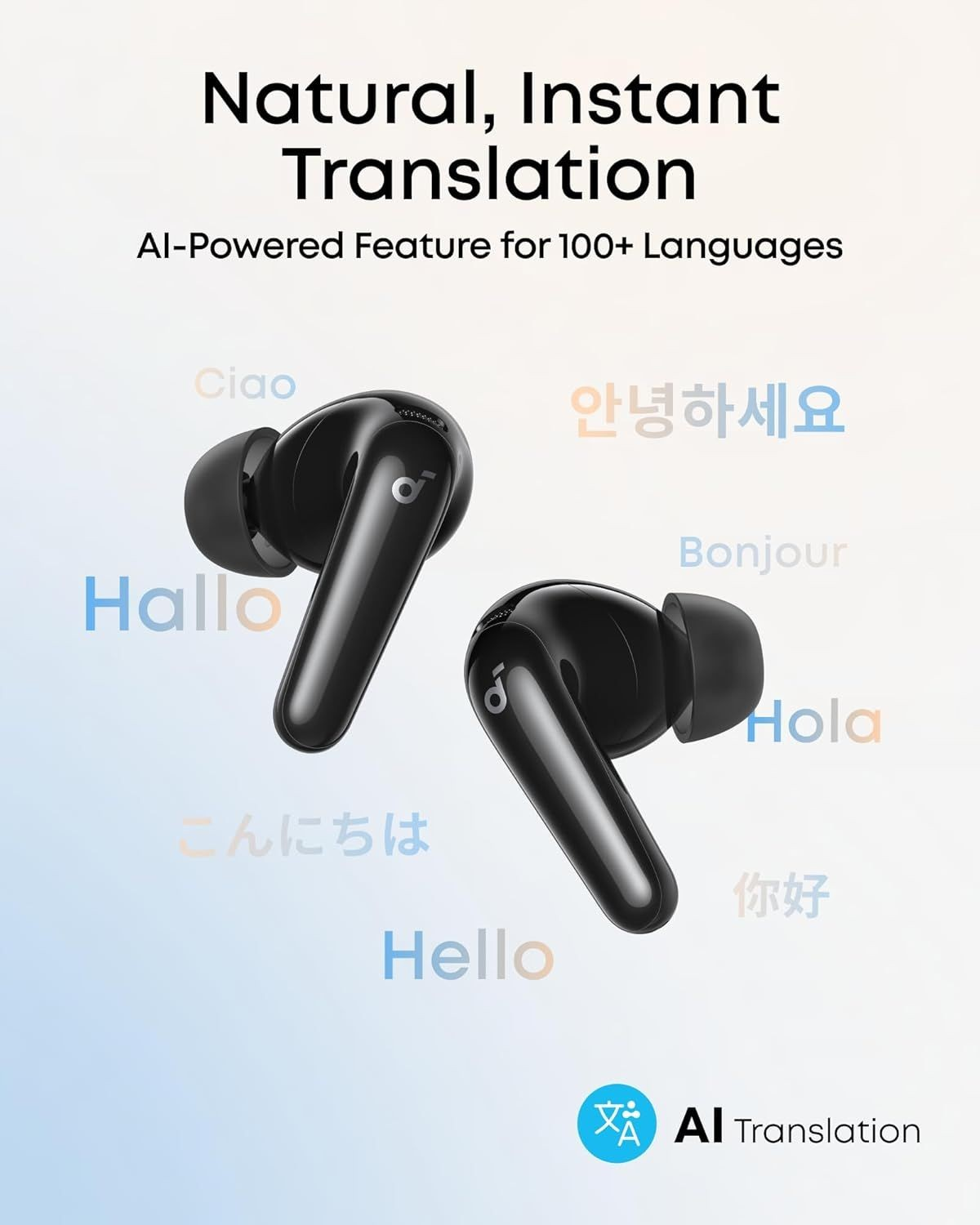 Handsfree Bluetooth Anker SoundCore R60i, TWS, ANC, Svart D1202G11