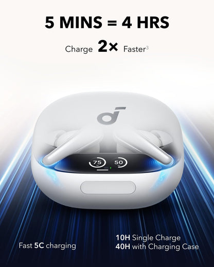 Bluetooth-håndfri Anker SoundCore Liberty 4 Pro, TWS, ANC, Hvit A3954G21