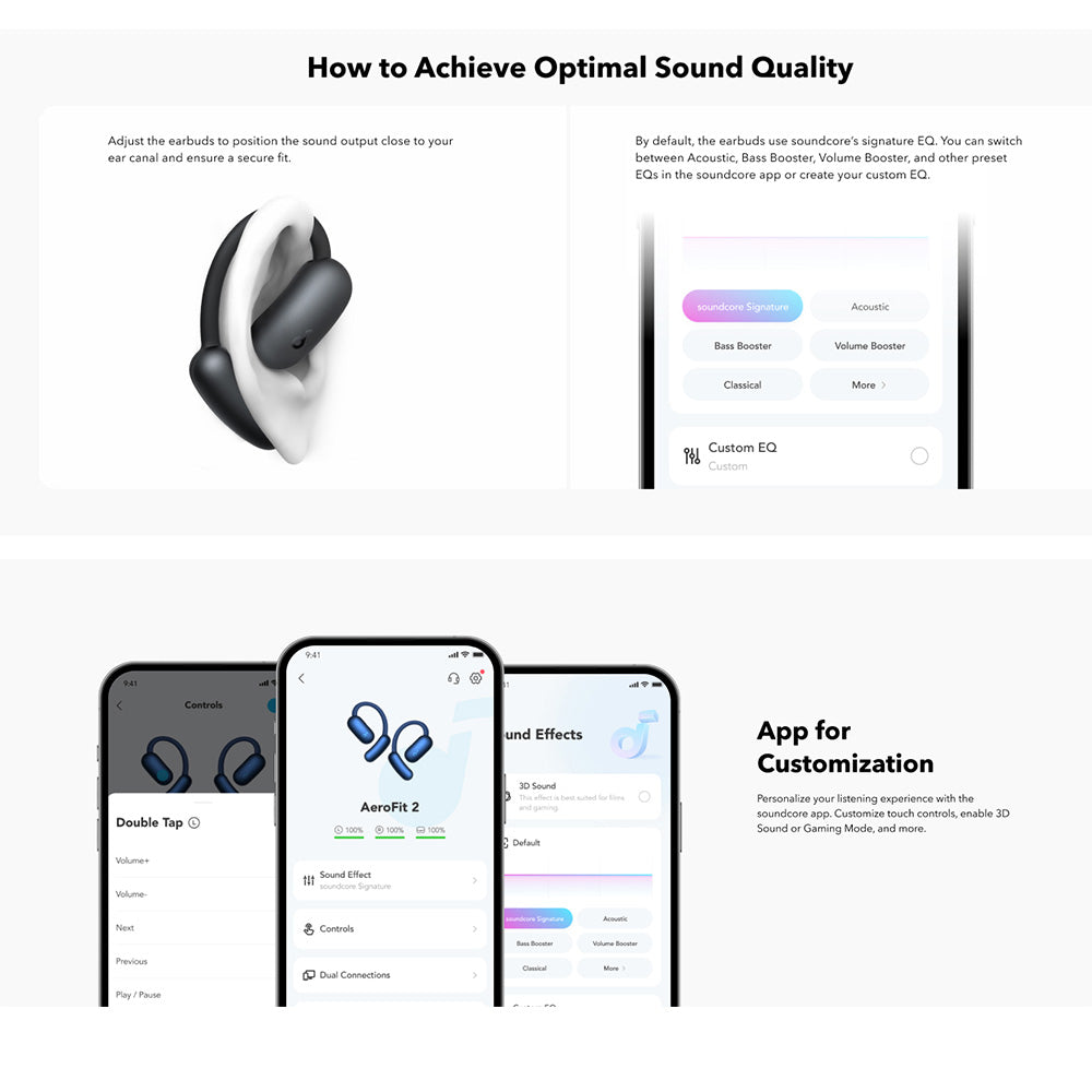 Handsfree Bluetooth Anker SoundCore AeroFit 2, TWS, Grønn A3874G61