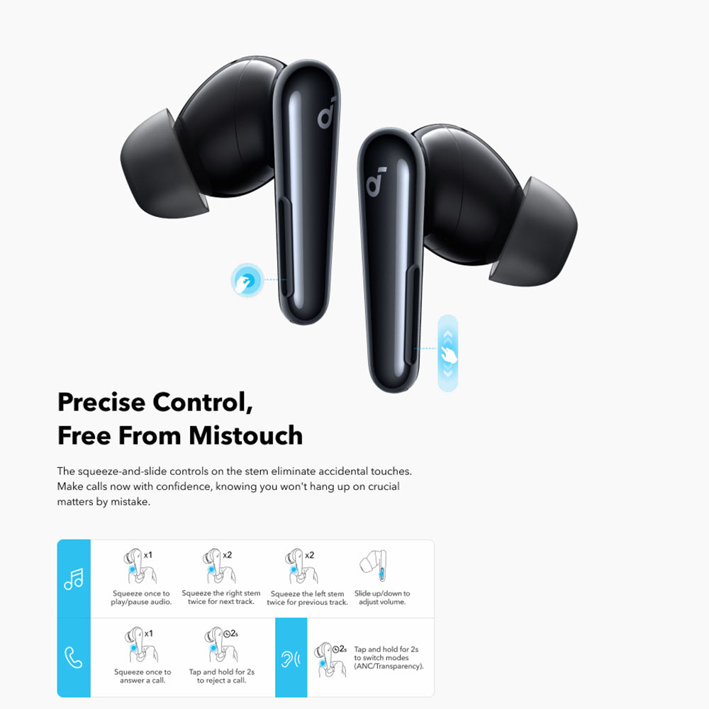 Handsfree Bluetooth Anker SoundCore Liberty 4 Pro NC, TWS, ANC, Svart A3954GF1